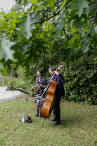 Jazzduo in Berlin bei einer Veranstaltung der FU