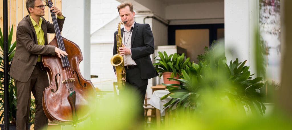 Jazzduo bei einer Hochzeit  am Wannsee