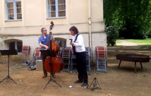 Jazz Trio mit Gitarre und Kontrabass bei einer Hochzeit bei Fürstenwalde / Spree